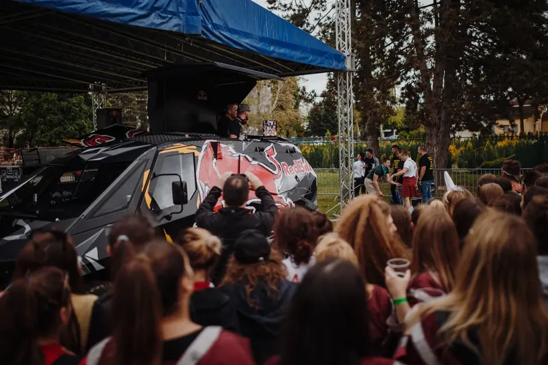 Crowd at a Red Bull event